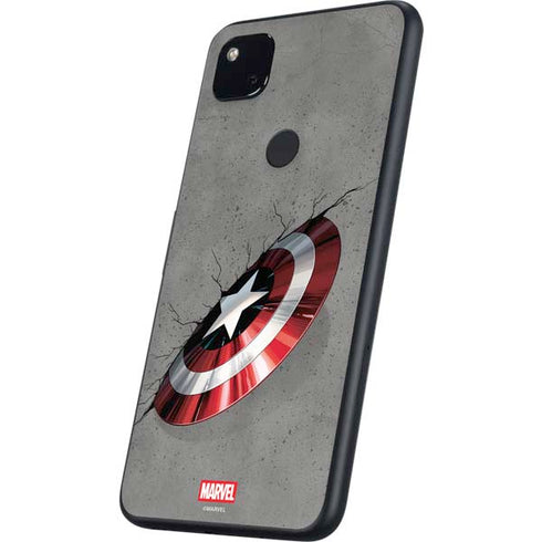 Marvel Captain America Shield Break Google Pixel 4a Skin